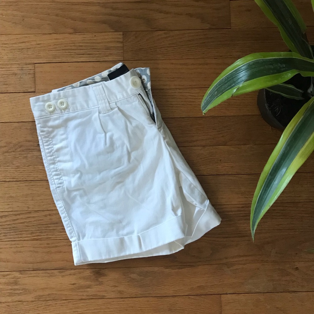 American Eagle White Chino Shorts